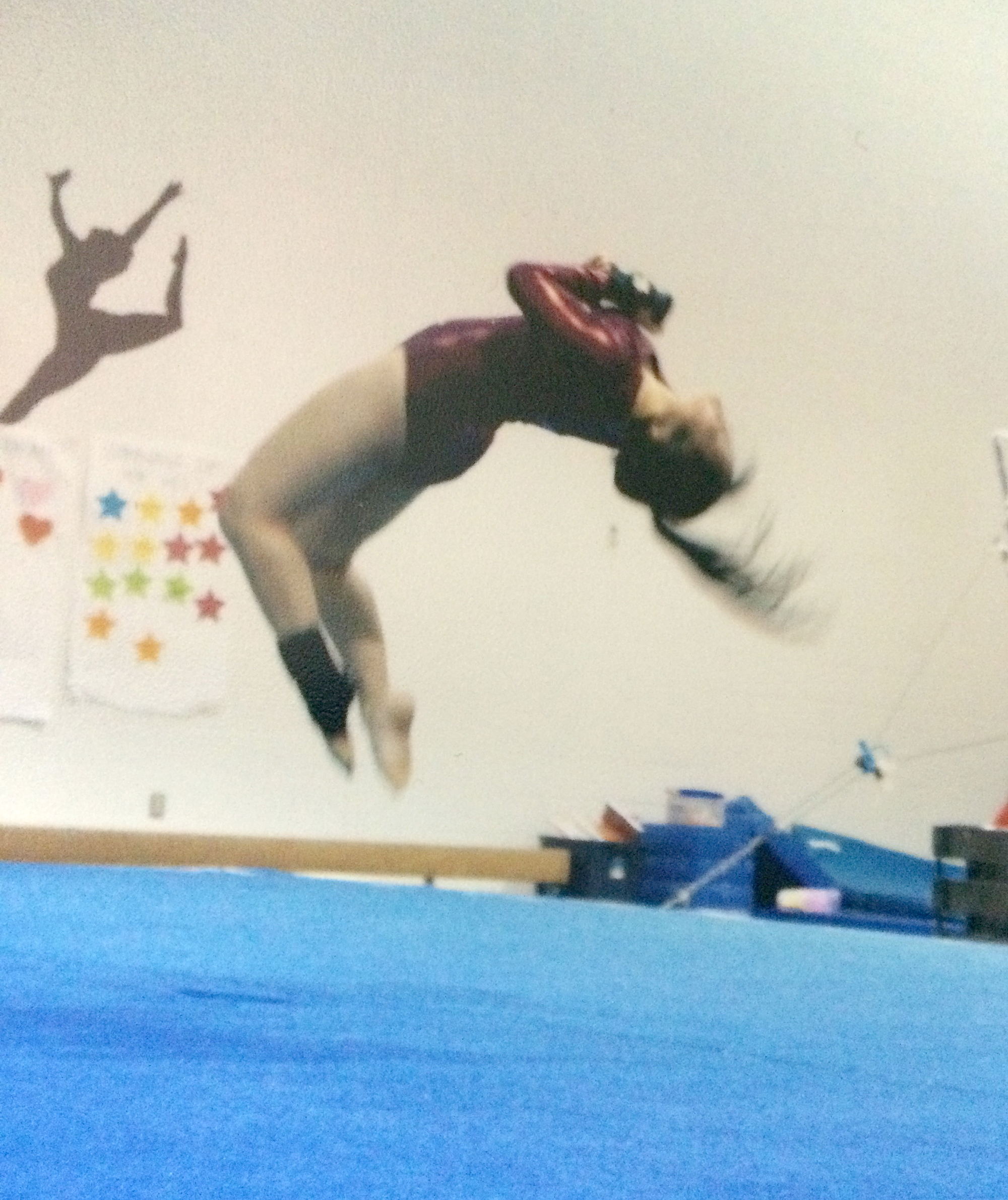 Bina Lee during a gymnastics competition